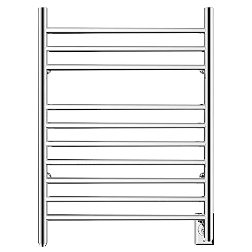 HEATGENE Hot Towel Warmer for Bath Hardwired Heated Drying Rack Straight Bars Mirror Polish