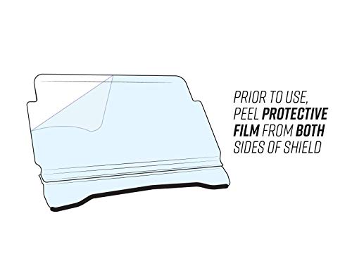 SuperATV Rear Windshield for 2017+ Polaris Ranger XP 1000 / Crew (See Fitment) | 1/4" Light Tint Polycarbonate 250x Stronger Than Glass & 25x Stronger Than Acrylic (Not Scratch Resistant) | USA Made