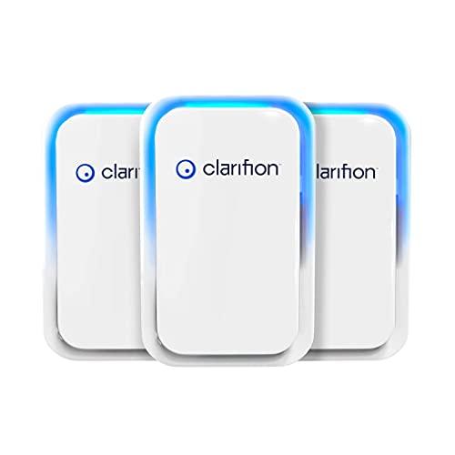 Clarifion - Air Ionizers for Home (3 Pack), Negative Ion Filtration System, Quiet Air Freshener for Bedroom, Office, Kitchen, Portable Air Filter Odor, Smoke Dust, Pets, Eliminator, Mini Air Cleaner - Sales4U