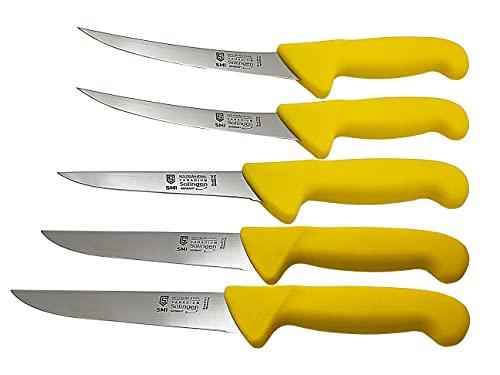 SMI - 5 Pcs Butcher Knife Set Professional Boning Knife Chef Knife Sharp Kitchen Knives Solingen Knife - Made In Germany - Sales4U
