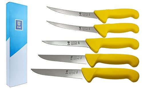 SMI - 5 Pcs Butcher Knife Set Professional Boning Knife Chef Knife Sharp Kitchen Knives Solingen Knife - Made In Germany - Sales4U