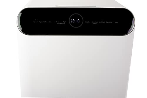 Farberware FCDMSDWH Complete Portable Countertop Dishwasher, 2 Place Settings, 5 Wash Programs, Digital Controls, White