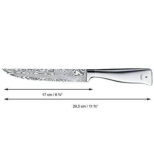 WMF 3-Piece Knife Set Utility Knife Meat Knife Chef's Knife Damasteel Damascus Performance Cut Forged Sharpening Steel Cromargan Stainless Steel 120 Layers of Handles in a Wooden Box Made in Germany - Sales4U