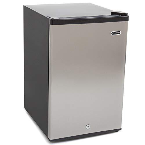 Whynter CUF-112SS CUF-210SS Mini, 2.1 Cubic Foot Energy Star Rated Small Upright Freezer with Lock, Stainless Steel, Black-1.1 Feet - Sales4U