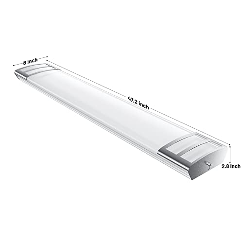 ANTLUX 4ft led Light Fixture 50W 5600lm LED Linear Flush Mount Light, 4000K, 4 Foot led Kitchen Ceiling Light fixtures for Living Room, Laundry, Replace for Fluorescent Version