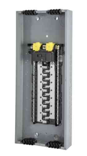 Square D - HOM3060M200PQCVP Homeline 200 Amp 30-Space 60-Circuit Indoor Main Breaker Qwik-Grip Plug-On Neutral Load Center with Cover-Value Pack