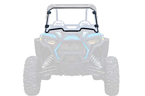 SuperATV Heavy Duty Full Windshield for 2019+ Polaris RZR XP 1000 / XP 4 1000 | 1/4" Thick Clear Standard Polycarbonate 250x Stronger than Glass and 25x Stronger than Acrylic | USA Made