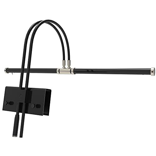 Cocoweb 22" Grand Piano Lamp, LED, Adjustable, Quality Lighting in Black with Satin Nickel Accents, with Plug-in Adapter - GPLED22SND - Sales4U