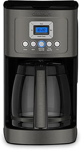 Cuisinart CPT-142BK 4-Slice Compact Plastic Toaster, Black & DCC-3200BKSP1 Perfectemp, 14 Cup Progammable with Glass Carafe Coffee Maker, Black Stainless Steel