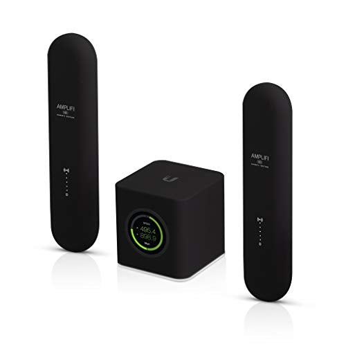 AmpliFi Gamer’s Edition WiFi System by Ubiquiti, Seamless Whole Home Wireless Internet, HD WiFi Router, 2 Mesh Points, 4 Gigabit Ethernet, 1 WAN Port, Ethernet Cable, Replaces Router & WiFi Extenders