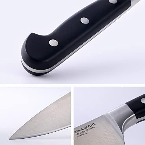 Messermeister Meridian Elite 10” Stealth Chef’s Knife - Fine German Steel Alloy Blade - Rust Resistant & Easy to Maintain - Sales4U