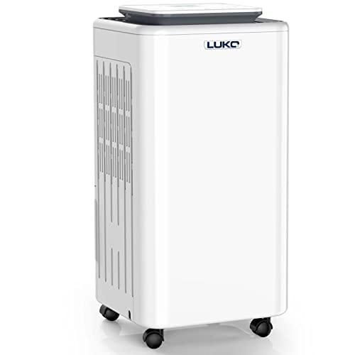 LUKO 2000 Sq. Ft Dehumidifiers for Large Room and Basements, 30 Pints Dehumidifier with Drain Hose, Auto or Manual Drainage, 0.528 Gallon Water Tank, Auto Defrost, Dry Clothes Function, 24H Timer (white) - Sales4U