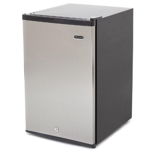 Whynter CUF-112SS CUF-210SS Mini, 2.1 Cubic Foot Energy Star Rated Small Upright Freezer with Lock, Stainless Steel, Black-1.1 Feet - Sales4U