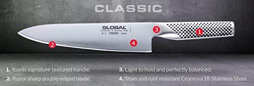 Global 3 Piece Set with Chef's, Vegetable and Paring Knife, 1 pack, Stainless Steel - Sales4U