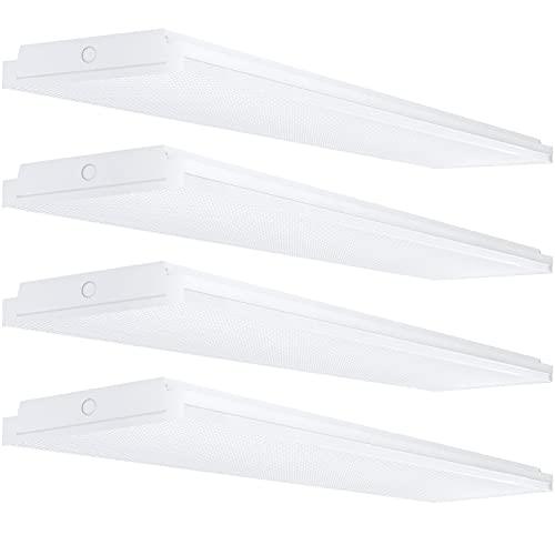 ANTLUX 72W LED Office Lights Ceiling 4FT LED Wraparound Light, 8600 Lumens, 4000K Neutral White, 4 Foot Flush Mount Wrap Shop Light Fixtures for Garage Workshop, Fluorescent Light Replacement, 4 Pack - Sales4U