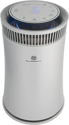 HEPA Air Purifier for Home Large Room, Allergies Pet Hair Dander in Bedroom, H13 True HEPA Filter, Quiet Cleaner for Office, Portable, Remove 99.97% Dust Odor Smoke Pollen, SilverOnyx 5-Speed Silver - Sales4U