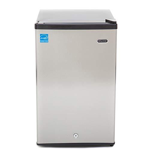 Whynter CUF-112SS CUF-210SS Mini, 2.1 Cubic Foot Energy Star Rated Small Upright Freezer with Lock, Stainless Steel, Black-1.1 Feet - Sales4U