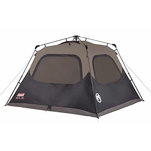 Coleman Camping Tent | 6 Person Cabin Tent with Instant Setup , Brown/Black - Sales4U