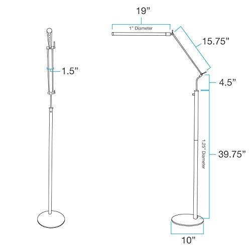 Cocoweb FLED-GPS High Powered Dimmable LED Piano Floor Lamp - Sales4U