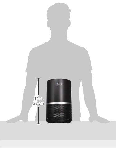 LEVOIT Air Purifier for Home Smokers Allergies and Pets Hair, True HEPA Filter, Quiet in Bedroom,Filtration System Eliminators, Odor Smoke Dust Mold, Night Light, 2-Yr Warranty, LV-H132, Black, 2PACK