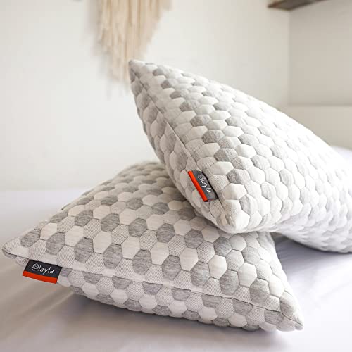 Layla Kapok Pillow, Adjustable Fit-Removable Fill, Cooling, Soft and Supportive at The Same Time, Queen Size