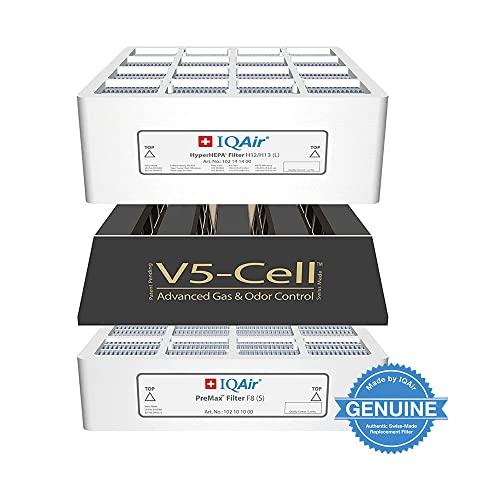 IQAir Genuine Original HealthPro Plus 3-Filter Replacement Bundle [PreMax F8, V5-Cell Gas & Odor Control, HyperHEPA - Medical-Grade Air] Swiss Made - Sales4U
