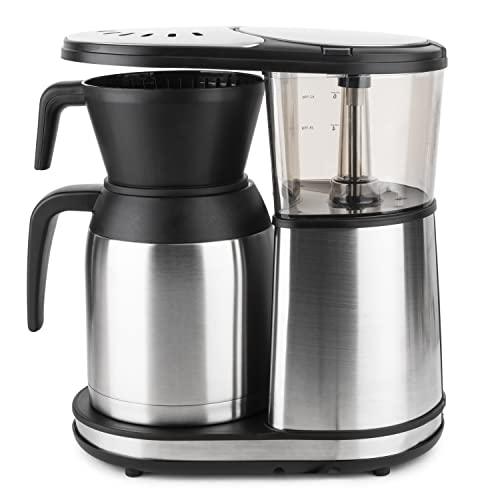 Bonavita 8 Cup Drip Coffee Maker Machine, One-Touch Pour Over Brewing w/ Double Wall Thermal Carafe, Flat Bottom Filter Basket, BPA Free, Dishwasher Safe, SCA Certified, Stainless Steel, BV1900TS - Sales4U