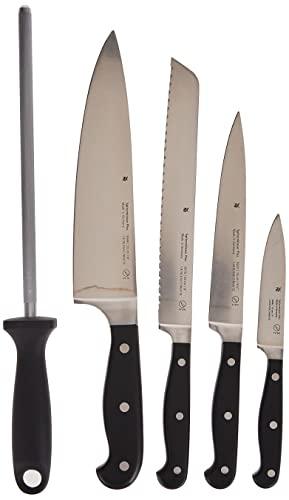 WMF Spitzenklasse Plus Performance Cut Double Serrated Blade Walnut Wood Knife Block, 38 x 20.5 x 10 cm, Multi-Colour - Sales4U