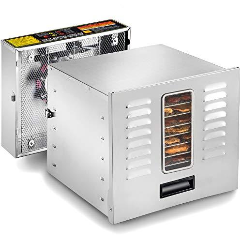 STX International STX-DEH-1200W-XLS Dehydra Commercial Grade Stainless Steel Digital Food Dehydrator - 10 Trays - 1200 Watts - 165 Degree Fahrenheit - Jerky Safe with 15 Hour Timer - Sales4U