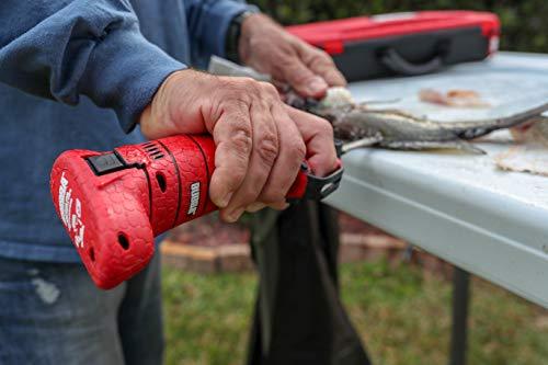 BUBBA Li-Ion Cordless Electric Fillet Knife with Non-Slip Grip Handle, 4 Ti-Nitride S.S. Coated Non-Stick Reciprocating Blades, Charger and Case for Fishing - Sales4U