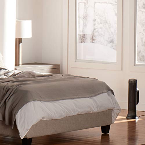 Honeywell  Digital Ceramic Tower Heater, 1500 Watt, Black – Oscillating Ceramic Heater – Space Heater with Two Heat Settings