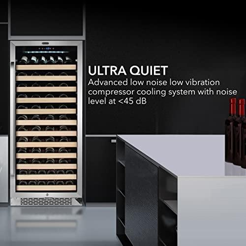 Whynter BWR-1002SD 100 Built-in or Freestanding Stainless Steel Compressor Large Capacity Wine Refrigerator Rack for Open Bottles and LED Display, Black-100, Black - Sales4U