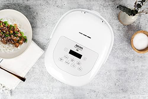 Aroma Housewares Professional 8-Cups (Cooked) / 2Qt. 360° Induction Rice Cooker & Multicooker (ARC-7604), White - Sales4U