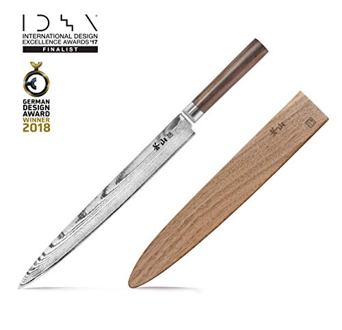 Cangshan J Series 62793 X-7 Steel Sashimi Chef Knife With Walnut Sheath, 12-Inch