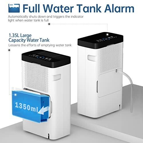 HUMSURE Dehumidifier 30 Pint 1,500 Sq. Ft, Basement Bathroom Bedroom Dehumidifier With Drain Hose, Medium To Large Home And Basement Dehumidifier, Smart Humidity Control Dehumidifier With 24 Hour Dry Timer, IONIZER, Auto Defrost (1,500 Sq. Ft) - Sales4U