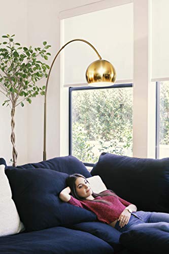 Brightech Olivia Floor Lamp, Arc Lamp for Living Rooms, Standing Lamp with LED Light Bulbs for Bedroom Reading, Great Living Room Décor, Tall Lamp for Offices – Brass/Gold