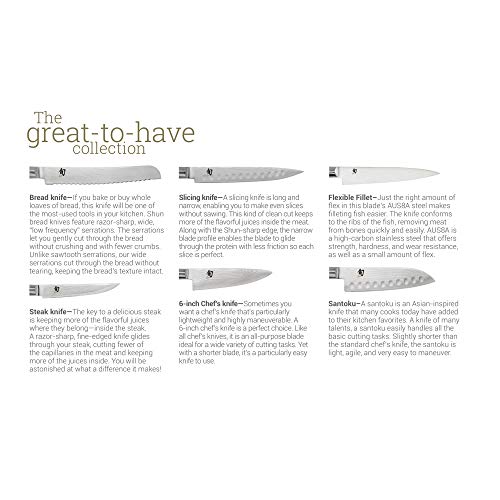 Shun Cutlery Classic 2-Piece Starter Set 8, Multi-Purpose Hollow Ground Chef’s 3.5-inch Paring Knife are The Essential Kitchen Duo, Exquisitely Handcrafted Japanese