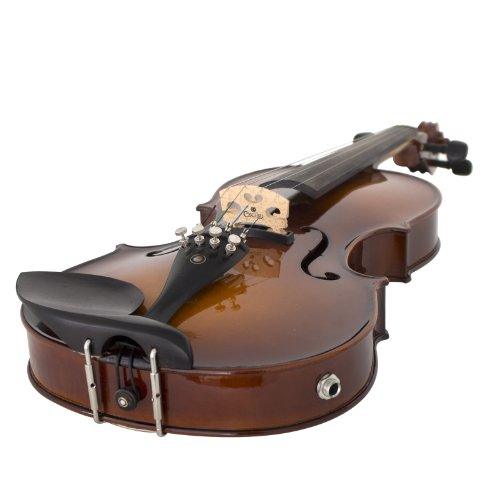Cecilio 4/4 CVNAE-330 Ebony Fitted Acoustic/Electric Violin in Antique Varnish (Full Size) - Sales4U