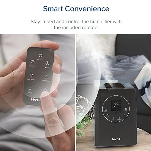 LEVOIT LV600HH 6L Warm and Cool Mist Ultrasonic Humidifier, Rapid Humidification for Bedroom Large room, Humidity Setting with Built-in Sensor, Auto Mode, Timer, Remote Control, Essential Oil Diffuser - Sales4U