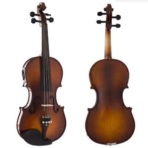 Cecilio 4/4 CVNAE-330 Ebony Fitted Acoustic/Electric Violin in Antique Varnish (Full Size) - Sales4U
