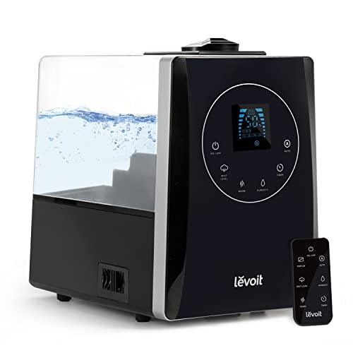 LEVOIT LV600HH 6L Warm and Cool Mist Ultrasonic Humidifier, Rapid Humidification for Bedroom Large room, Humidity Setting with Built-in Sensor, Auto Mode, Timer, Remote Control, Essential Oil Diffuser - Sales4U