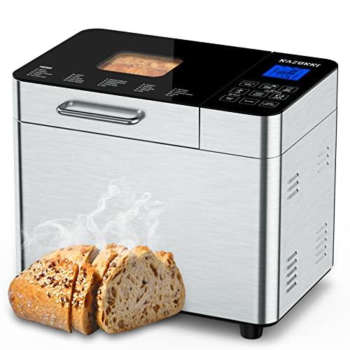 Razorri Bread Maker Machine Stainless Steel UL Certified, 25-in-1 with Nonstick Bread Pan, Homemade DIY 2Lbs Breadmaker, Gluten-Free Setting, LED Display, 15H Delayed-start & 1H Keep Warm, 3 Crust Colors and 3 Loaf Sizes - Sales4U
