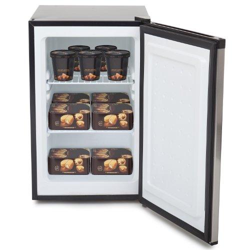 Whynter CUF-112SS CUF-210SS Mini, 2.1 Cubic Foot Energy Star Rated Small Upright Freezer with Lock, Stainless Steel, Black-1.1 Feet - Sales4U