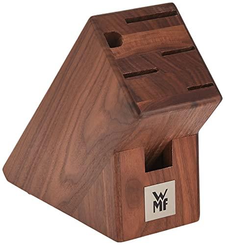 WMF Spitzenklasse Plus Performance Cut Double Serrated Blade Walnut Wood Knife Block, 38 x 20.5 x 10 cm, Multi-Colour - Sales4U