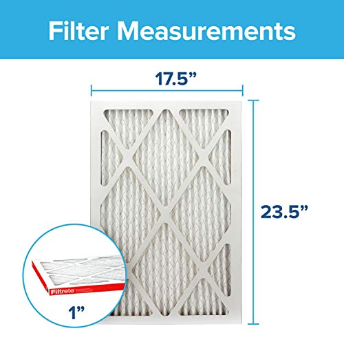 Filtrete 17.5x23.5x1 Air Filter MPR 1000 MERV 11, Allergen Defense, 6-Pack (exact dimensions 17.19 x 23.19 x 0.81)