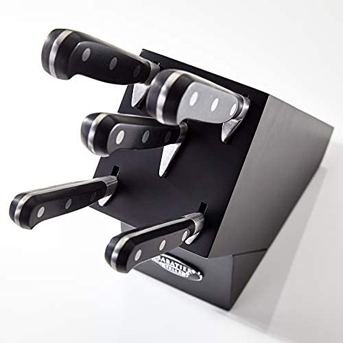Stellar Sabatier IS60B 6-Piece Set of Knives with Black Knife Block, Razor Sharp Stainless Steel Blades - Fully Guaranteed