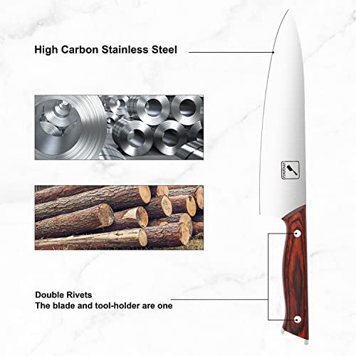 Knife Set, imarku 16-Piece Professional Japanese Kitchen Knife Set, Knife Sets for Kitchen with Block, German High Carbon Steel Kitchen Knives Set, Best Gifts for Mom and Dad, Gifts for Women & Men