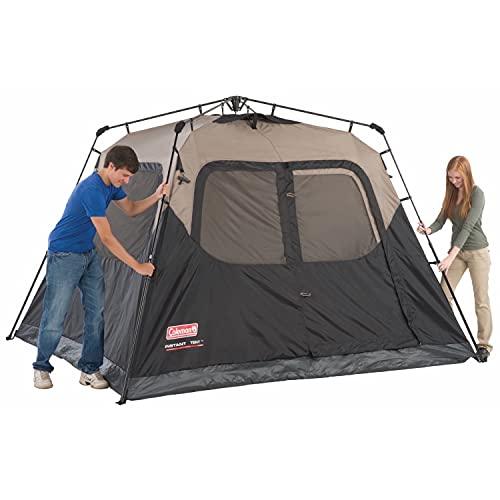 Coleman Camping Tent | 6 Person Cabin Tent with Instant Setup , Brown/Black - Sales4U