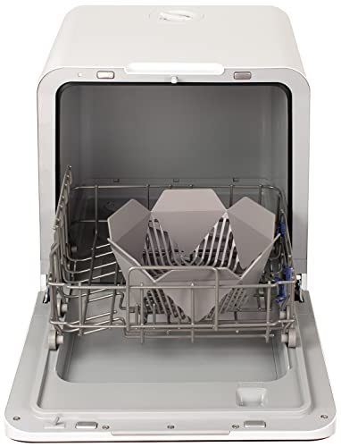 Farberware FCDMSDWH Complete Portable Countertop Dishwasher, 2 Place Settings, 5 Wash Programs, Digital Controls, White