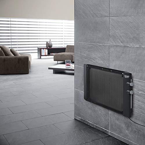 De'Longhi Mica Thermic Panel Heater, Full Room Quiet 1500W, Freestanding/Easy Install Wall Mount, Adjustable Thermostat, 2 Heat Settings, Black, HMP1500 - Sales4U
